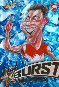 2022 Select AFL Footy Stars - Starburst Caricature - Ice #SBi62 Will Hayward Front